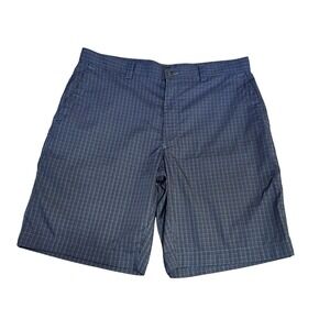 Callaway Men's Blue Plaid Golf Shorts Size 36 Performance Flat Front